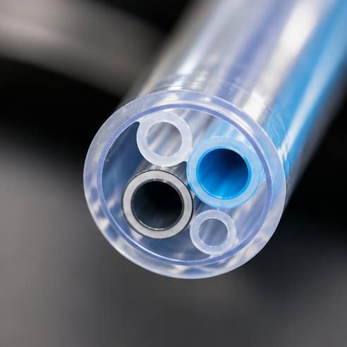 Multi-lumen catheter tubing cross-section